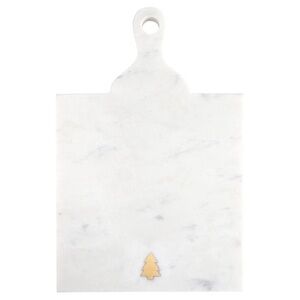 Marble Cutting Board with Gold Tree Inlay